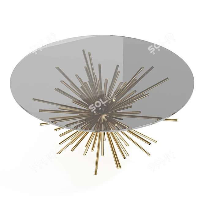 Cosmic Orb Steel Coffee Table 3D model image 1