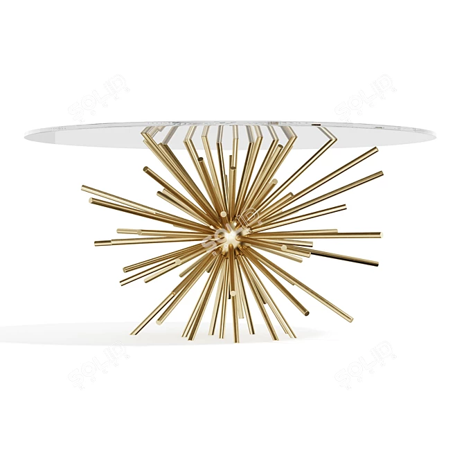 Cosmic Orb Steel Coffee Table 3D model image 2