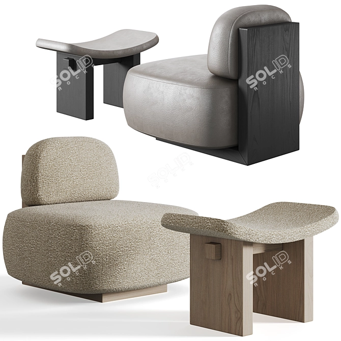 Secolo Yoshida-Nara Set, Modern Furnishings 3D model image 1