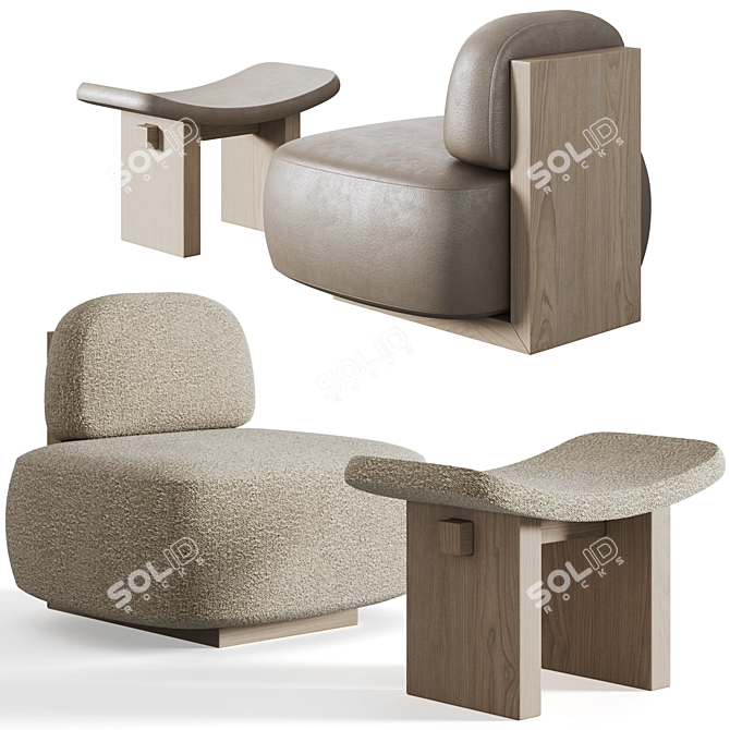 Secolo Yoshida-Nara Set, Modern Furnishings 3D model image 2