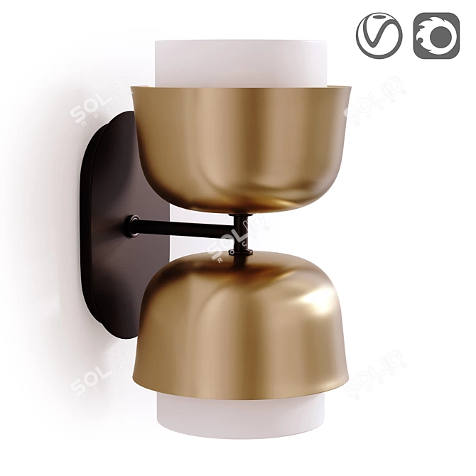 Elegant Metal Wall Sconce, Clepsos 3D model image 1