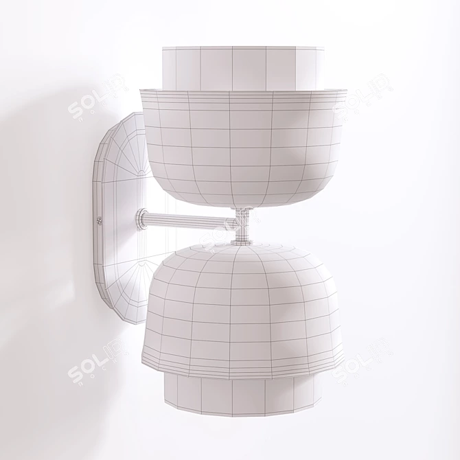 Elegant Metal Wall Sconce, Clepsos 3D model image 2