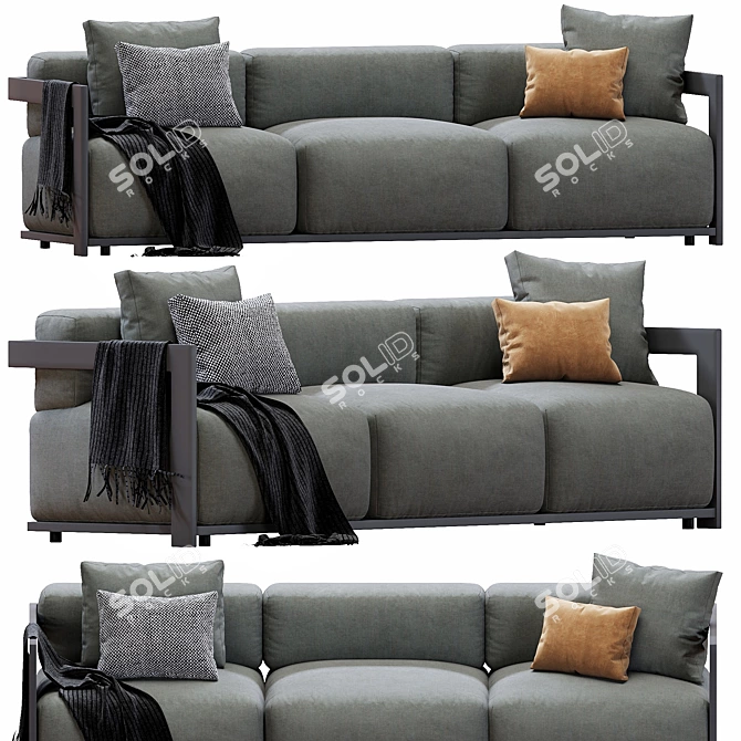 Modern Meridiani Cloud Sofa Set 3D model image 1