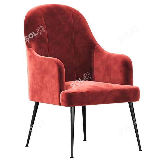 Modern Accent Chair 2015 Model 3D model image 4