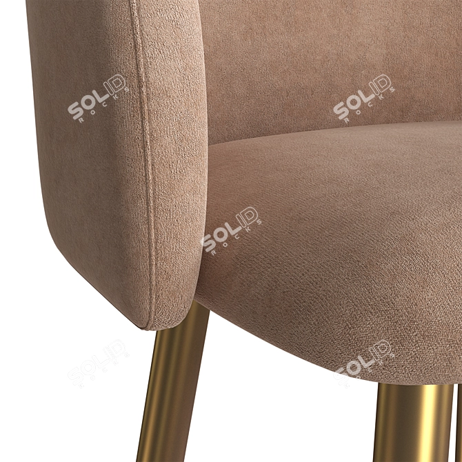 Grace Metal Frame Bar Stool 3D model image 3