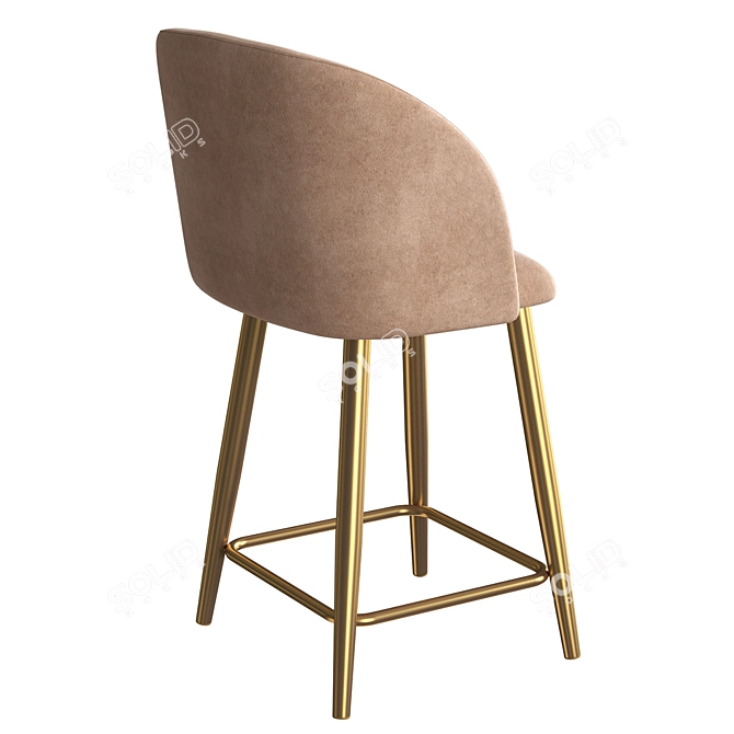 Grace Metal Frame Bar Stool 3D model image 4