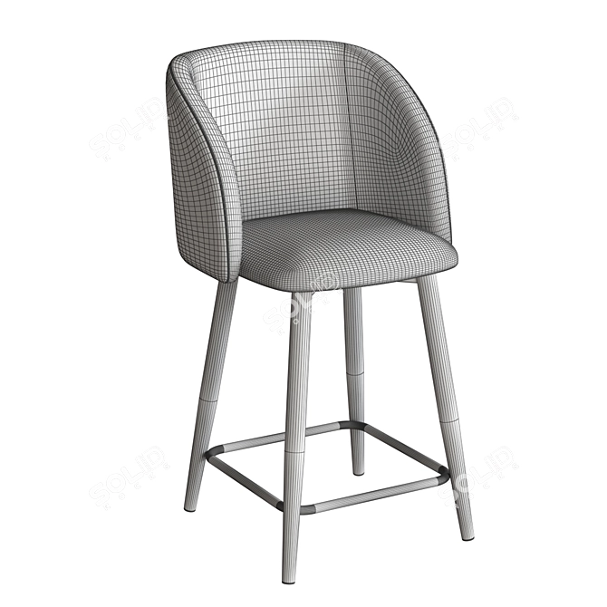 Grace Metal Frame Bar Stool 3D model image 5