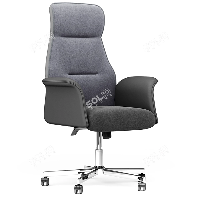 Sheldon Office Chair in Grey 3D model image 1