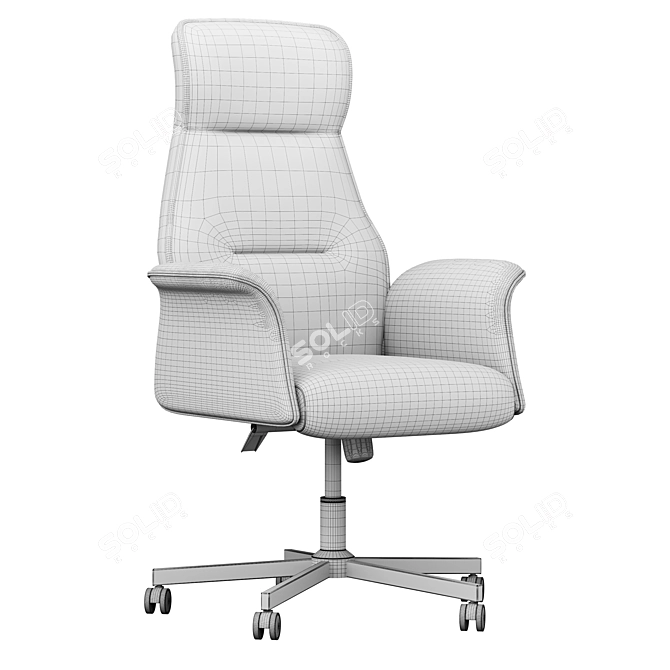 Sheldon Office Chair in Grey 3D model image 2