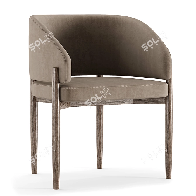 Modern Easy Chair 3D Model 3D model image 2