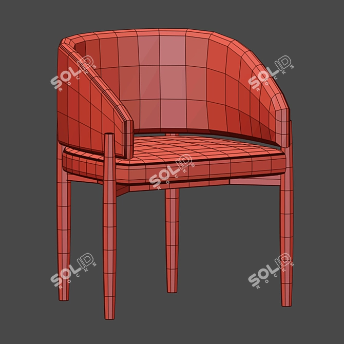 Modern Easy Chair 3D Model 3D model image 3