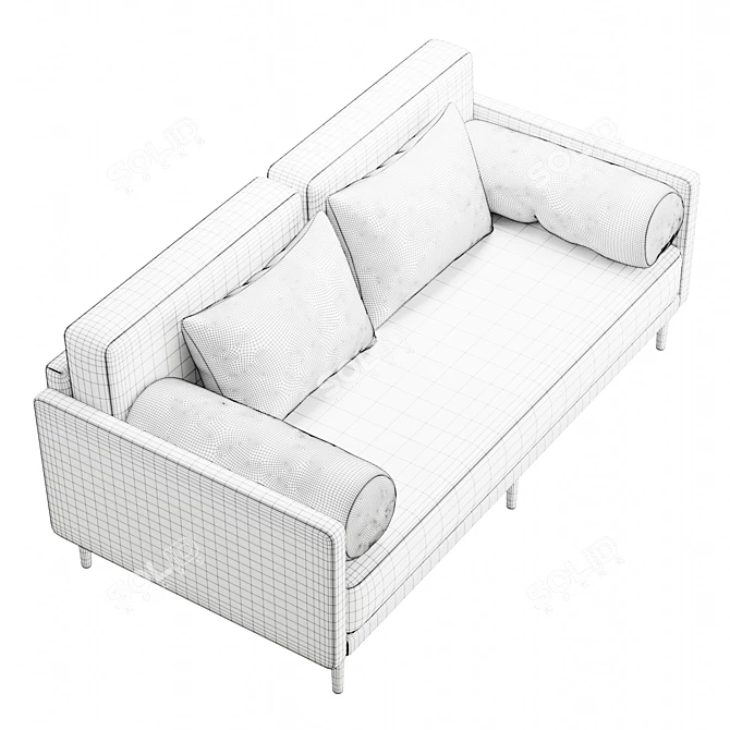 Modern Mid-Century Ella Sofa 3D model image 6