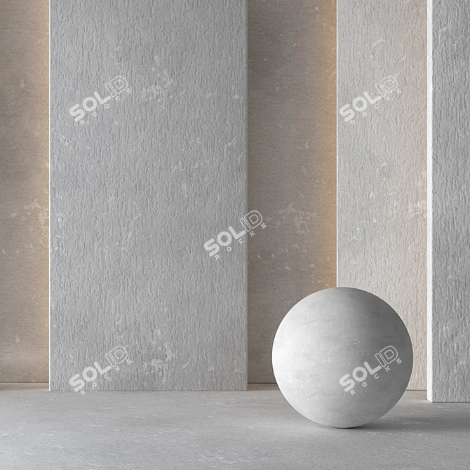 Painted Plaster Material PBR Set 3D model image 2