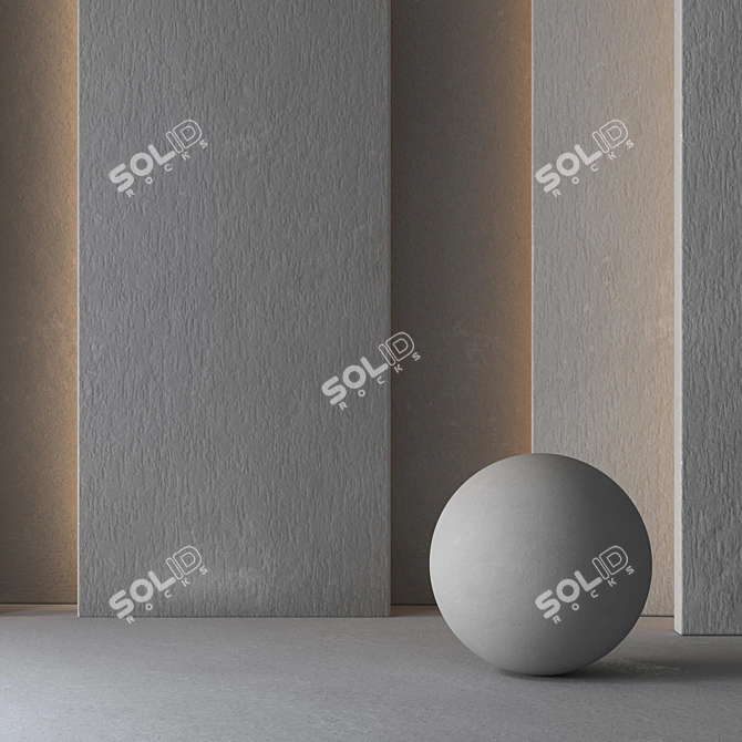 Painted Plaster Material PBR Set 3D model image 4