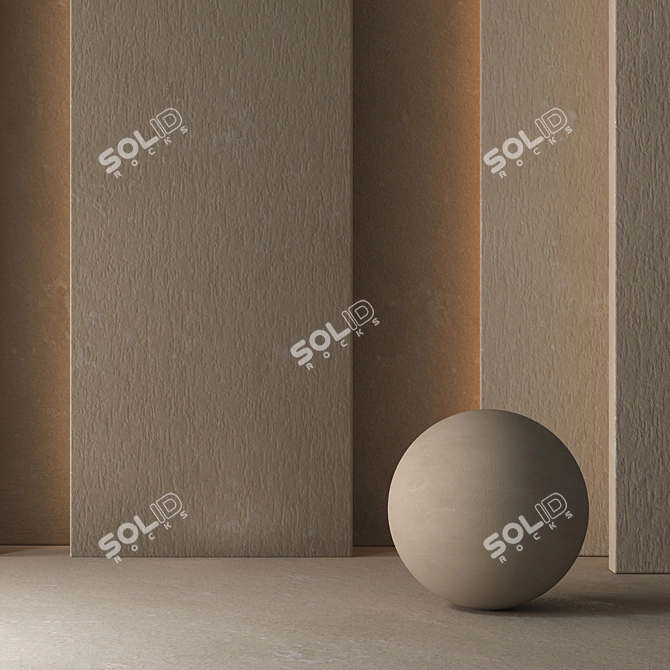 Painted Plaster Material PBR Set 3D model image 5