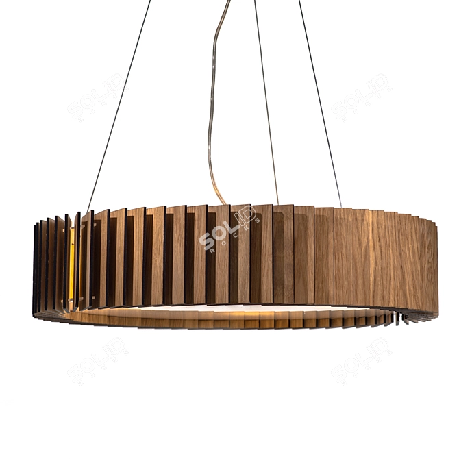 WOODLED Rotor Chandelier M 3D model image 1