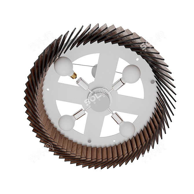 WOODLED Rotor Chandelier M 3D model image 3