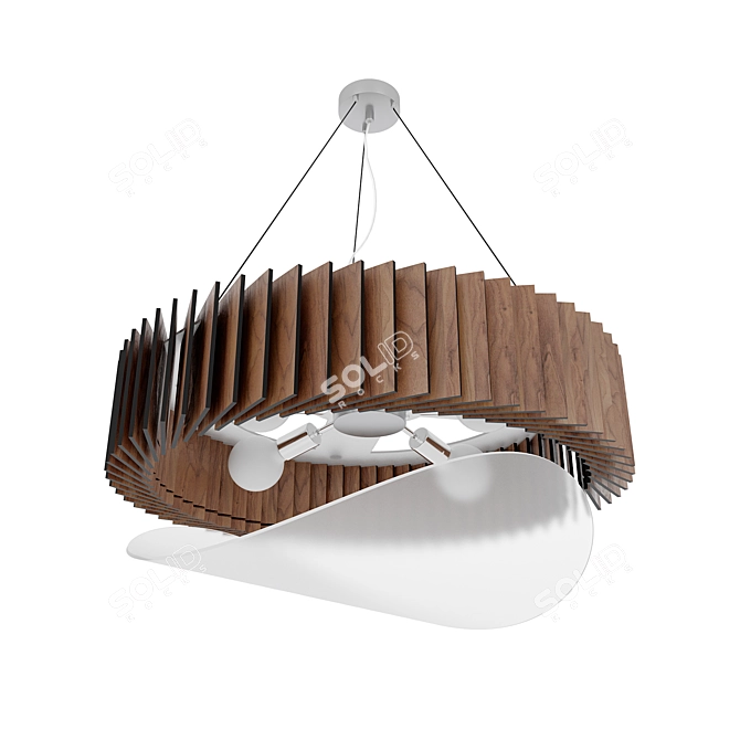 WOODLED Rotor Chandelier M 3D model image 4