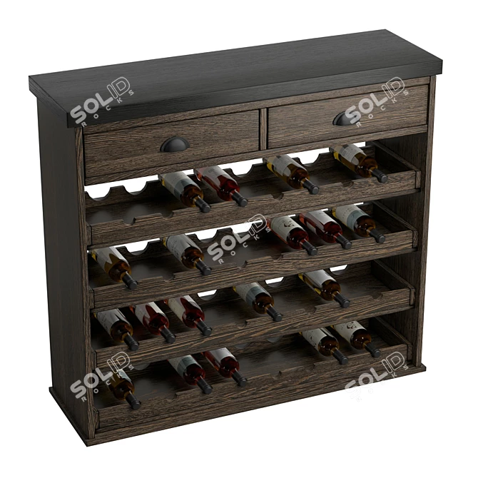 Chatsworth Collection Wine Rack 3D model image 1