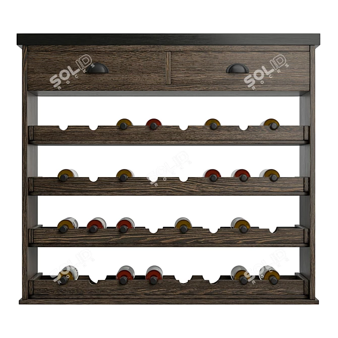 Chatsworth Collection Wine Rack 3D model image 2