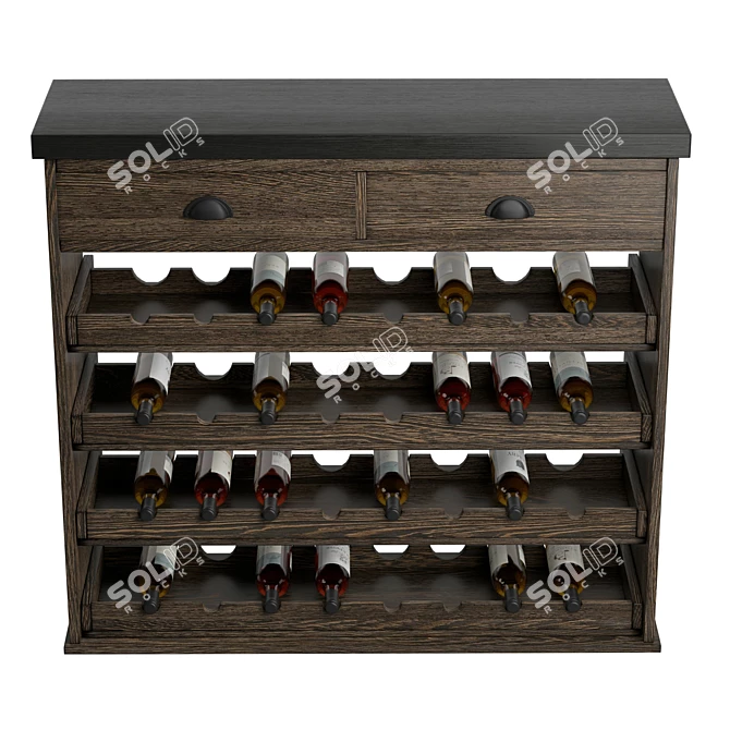 Chatsworth Collection Wine Rack 3D model image 3