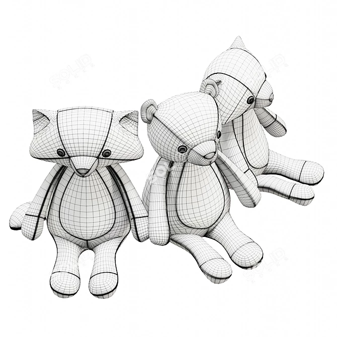 Wild Cub Plush Toys 3D model image 6