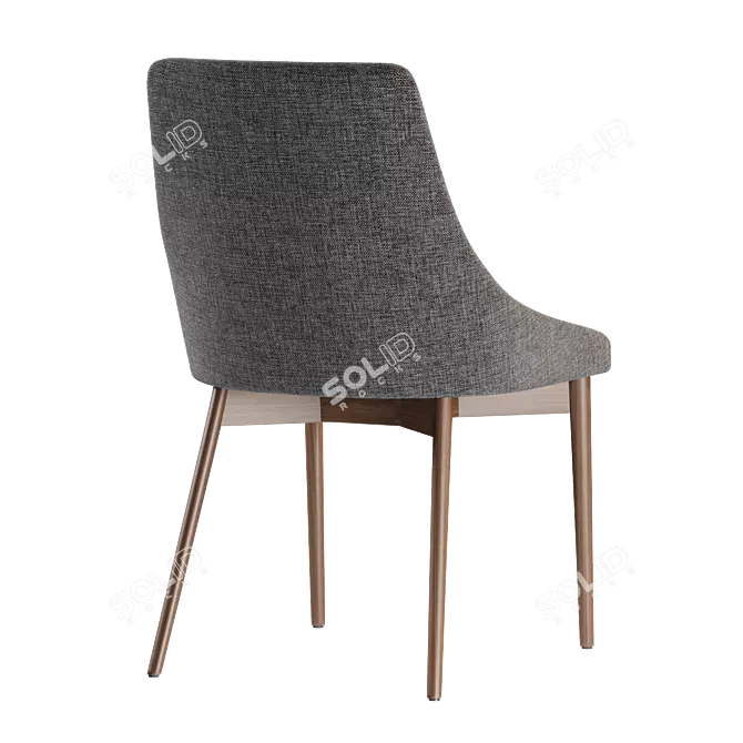 Contemporary Linen Side Chair - 3D Model 3D model image 3