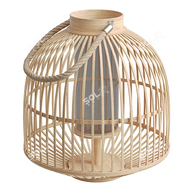  Tranquil Pacific Bamboo Candle Lantern 3D model image 1