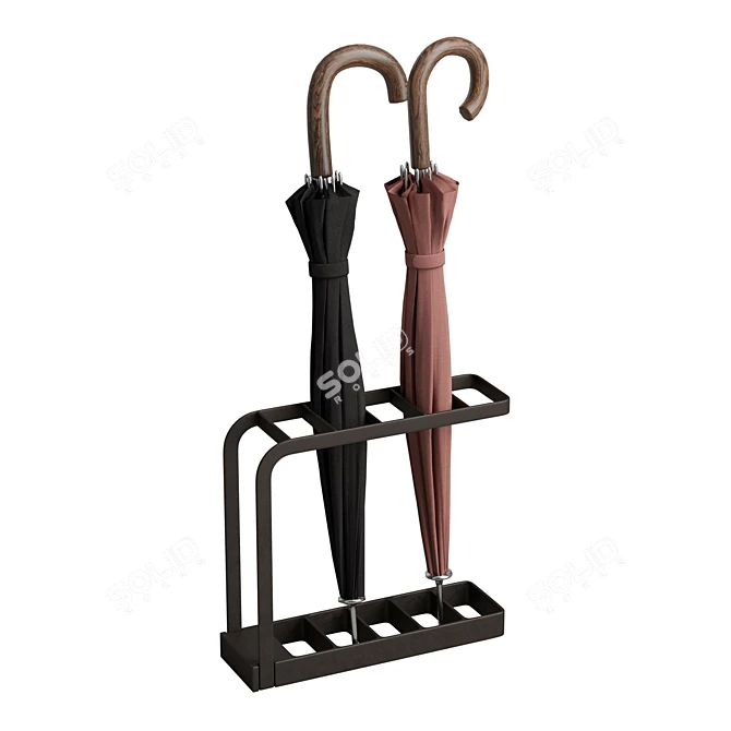 Heavy Duty Iron Umbrella Stand 3D model image 1