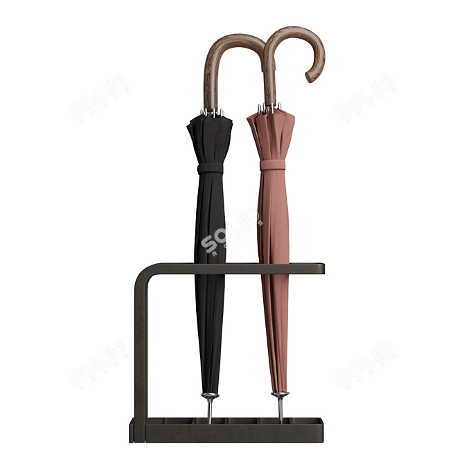 Heavy Duty Iron Umbrella Stand 3D model image 2