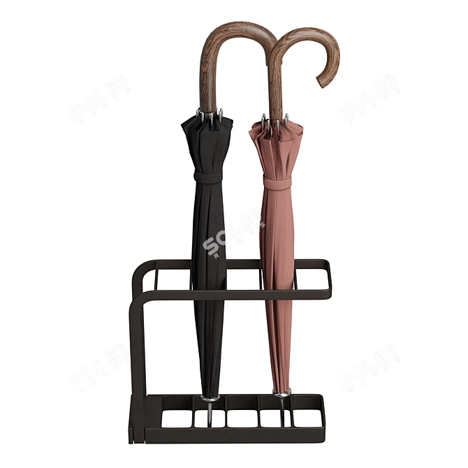 Heavy Duty Iron Umbrella Stand 3D model image 3