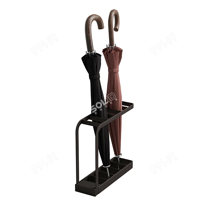 Heavy Duty Iron Umbrella Stand 3D model image 4