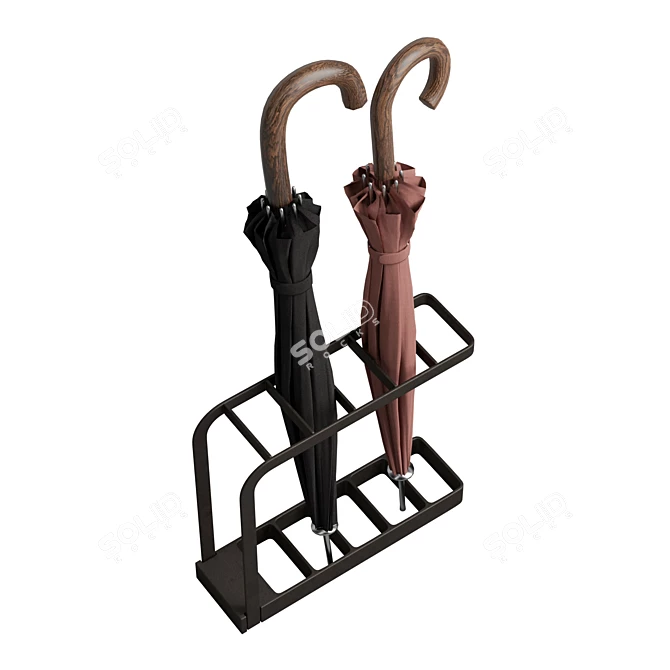 Heavy Duty Iron Umbrella Stand 3D model image 5