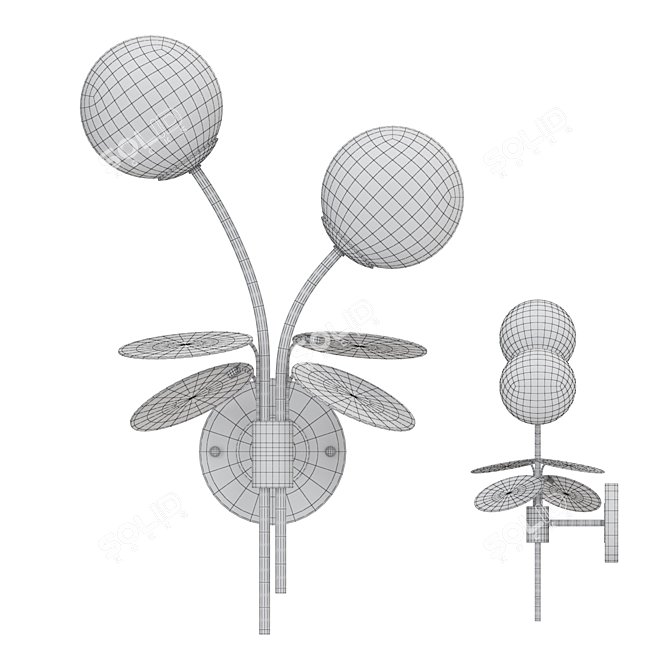 Matisse B Wall Lamp with Blue Accents 3D model image 3