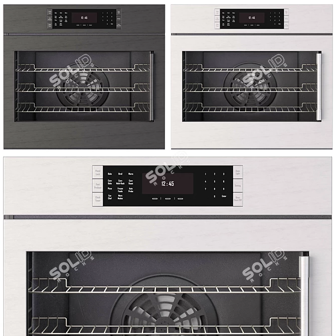 Bosch Single Wall Oven, Silver-Black 3D model image 1