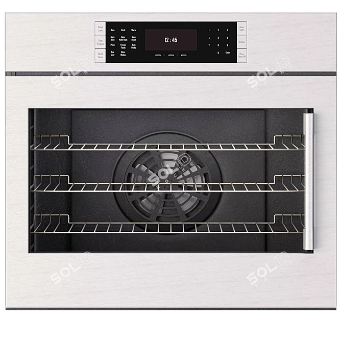 Bosch Single Wall Oven, Silver-Black 3D model image 2