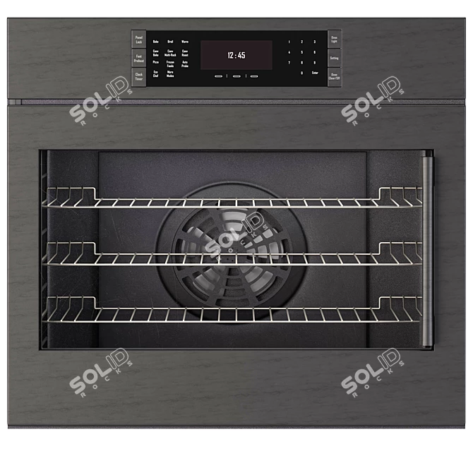 Bosch Single Wall Oven, Silver-Black 3D model image 3