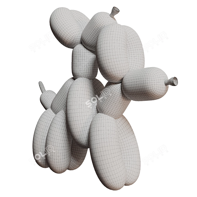 Puppy Ball Figurine Sculpture 3D model image 2