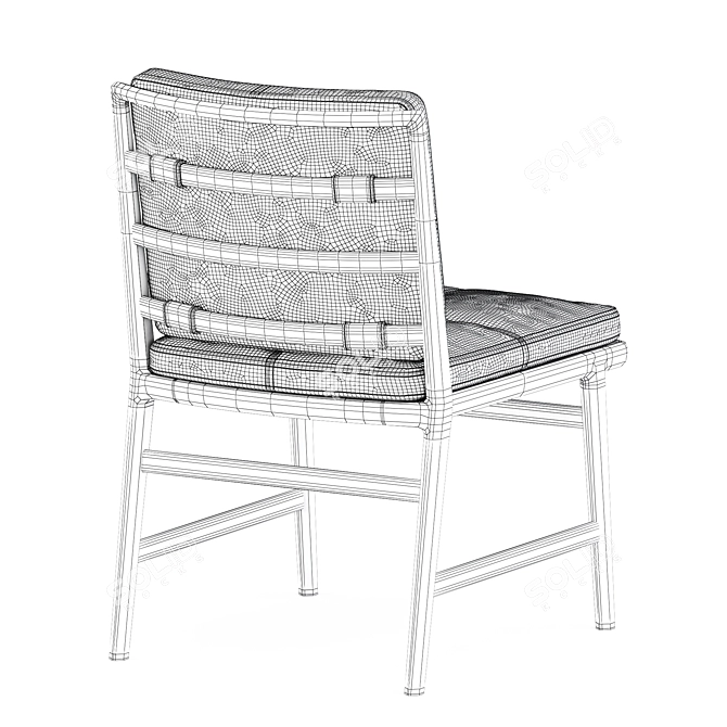 Elegant Ladder Back Chair 3D model image 10