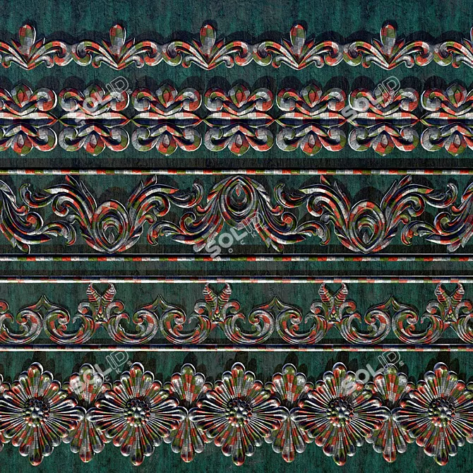 Versatile Ornamental Trim Set 3D model image 4