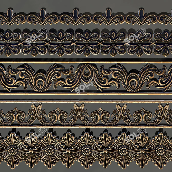 Versatile Ornamental Trim Set 3D model image 6