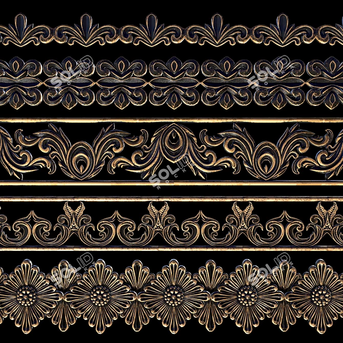 Versatile Ornamental Trim Set 3D model image 7