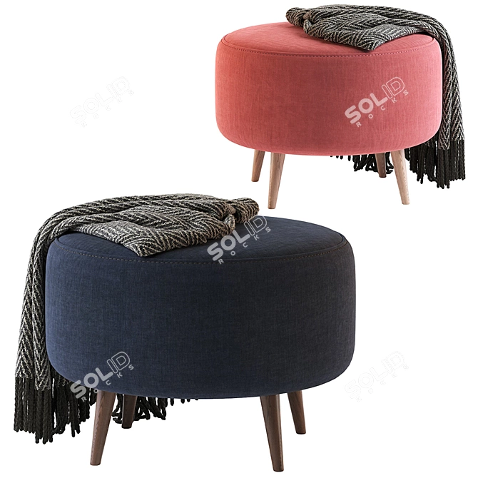 Contemporary ALICE Pouf Missana 3D model image 1