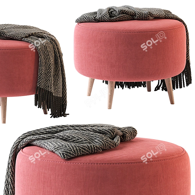 Contemporary ALICE Pouf Missana 3D model image 3