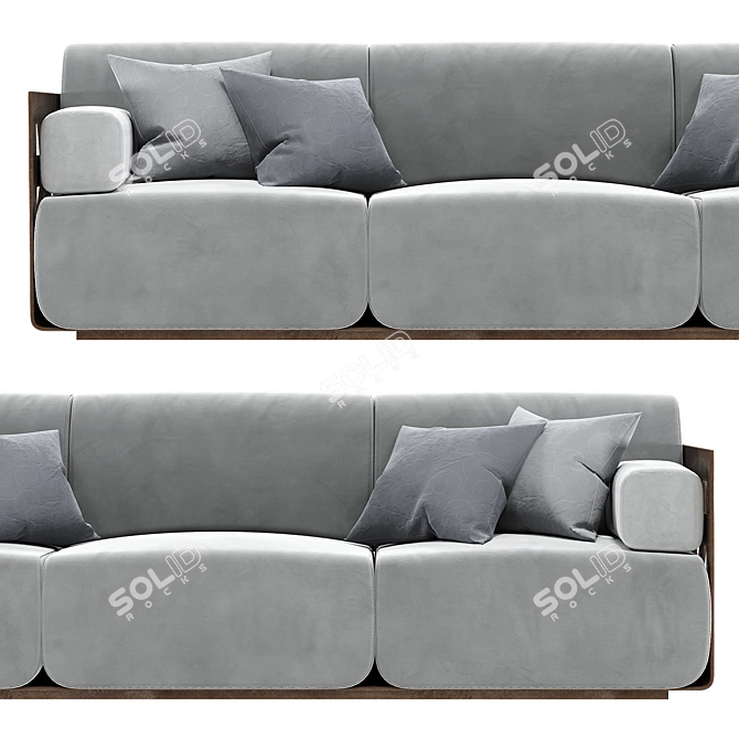 Rugiano Braid Sofa, Modern Design 3D model image 3