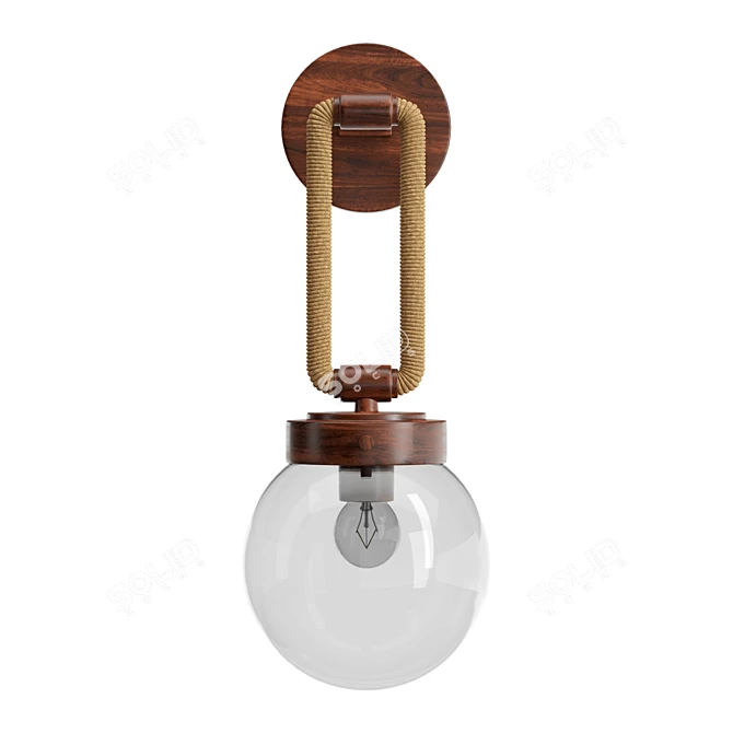 Coastal Rope Globe Sconce 3D model image 2