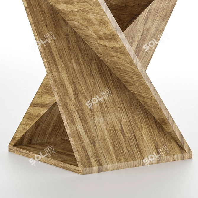 Mango Wood Twist Side Table 3D model image 3