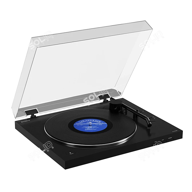 Bluetooth Turntable with Built-In Phono Stage 3D model image 1