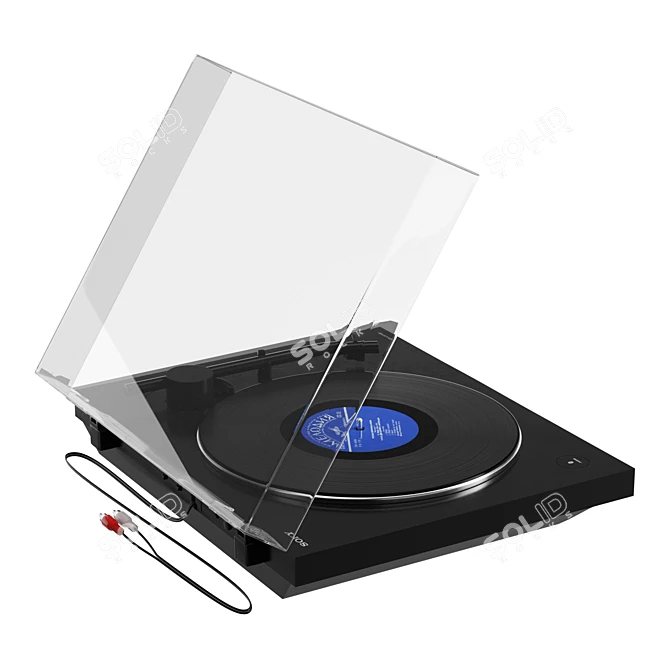 Bluetooth Turntable with Built-In Phono Stage 3D model image 2