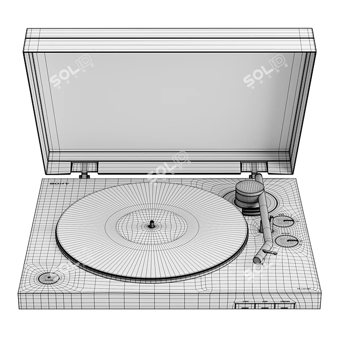 Bluetooth Turntable with Built-In Phono Stage 3D model image 6